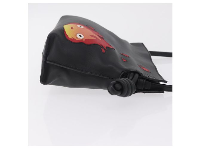 LOEWE Studio Ghibli Flamenco Mini Calcifer Howl's Leather Auth 167763SM Nero D'oro - vista 3