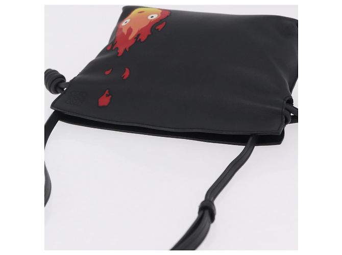 LOEWE Studio Ghibli Flamenco Mini Calcifer Howl's Leather Auth 167763SM Nero D'oro - vista 6