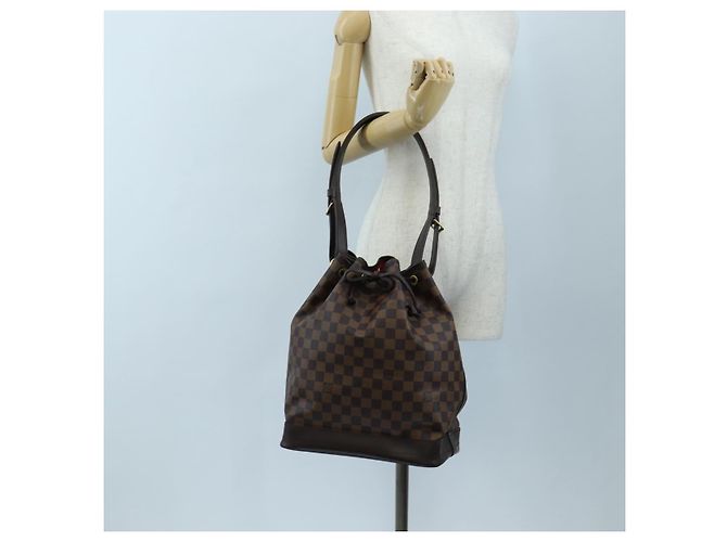 LOUIS VUITTON Damier Ebene Noe Shoulder Bag SPO N42229 LV Auth 206623SAV Damier ebène - vue 27