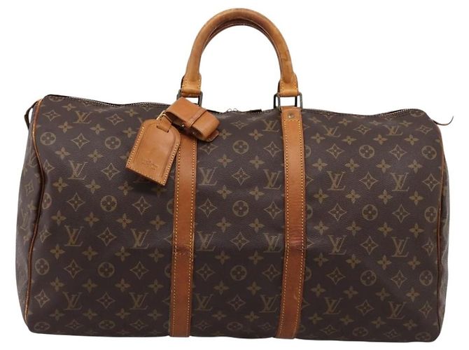 LOUIS VUITTON Monogram Keepall 50 Boston Bag M41426 LV Auth 205114 Monograma - vista 13