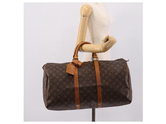 LOUIS VUITTON Monogram Keepall 50 Boston Bag M41426 LV Auth 205114 Monograma - vista 22