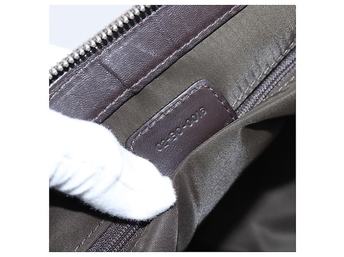 Bolso de mano Christian Dior Trotter Canvas Romantic PVC Brown Silver Auth ep16550V Castaño Plata - vista 12