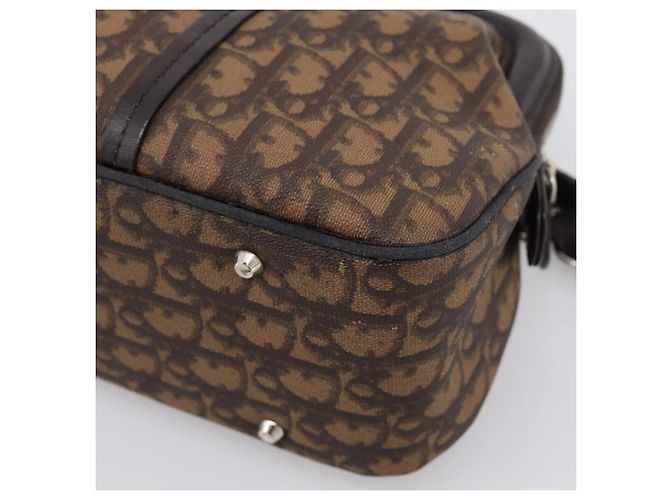 Bolso de mano Christian Dior Trotter Canvas Romantic PVC Brown Silver Auth ep16550V Castaño Plata - vista 15