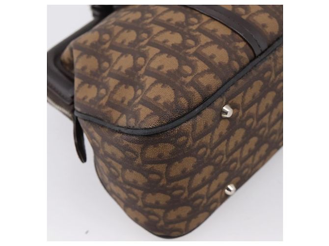 Bolso de mano Christian Dior Trotter Canvas Romantic PVC Brown Silver Auth ep16550V Castaño Plata - vista 16