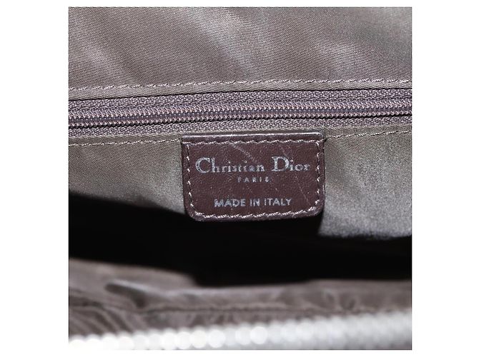 Bolso de mano Christian Dior Trotter Canvas Romantic PVC Brown Silver Auth ep16550V Castaño Plata - vista 18