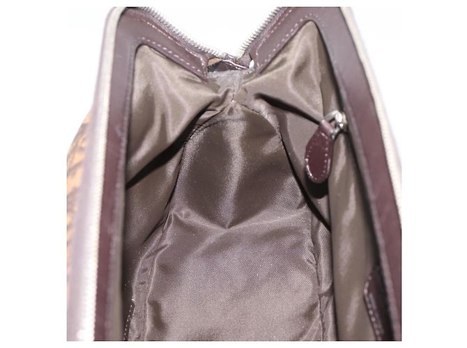 Bolso de mano Christian Dior Trotter Canvas Romantic PVC Brown Silver Auth ep16550V Castaño Plata - vista 20