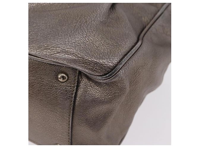 Borsa Salvatore Ferragamo Gancini in pelle argento autentica 207554A - vista 17