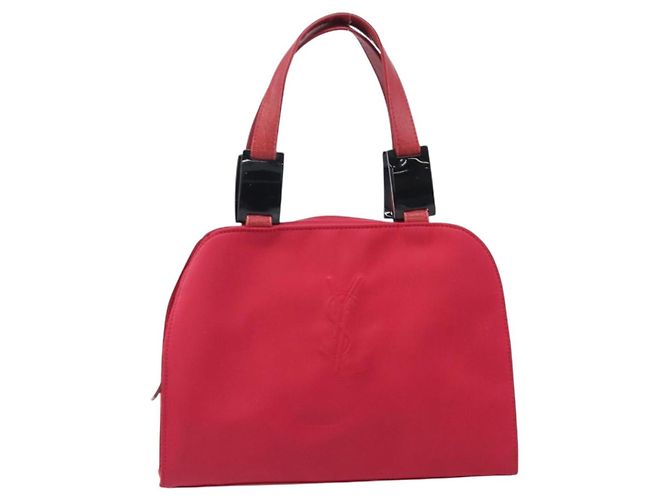 Autre Marque Bolsa de mão Saint Laurent Nylon Red Auth 205355 Vermelho - vista 13