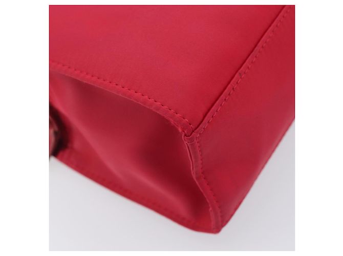 Autre Marque Bolsa de mão Saint Laurent Nylon Red Auth 205355 Vermelho - vista 14