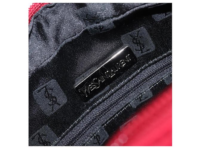Autre Marque Bolsa de mão Saint Laurent Nylon Red Auth 205355 Vermelho - vista 19