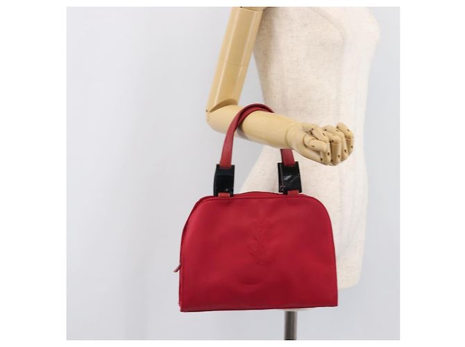Autre Marque Bolsa de mão Saint Laurent Nylon Red Auth 205355 Vermelho - vista 24