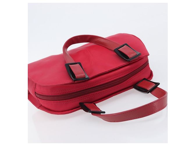 Autre Marque Bolsa de mão Saint Laurent Nylon Red Auth 205355 Vermelho - vista 7