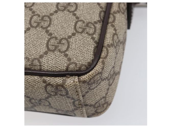 Borsa a tracolla GUCCI GG Supreme PVC Beige Silver 122754 Auth 207351A Argento - vista 15