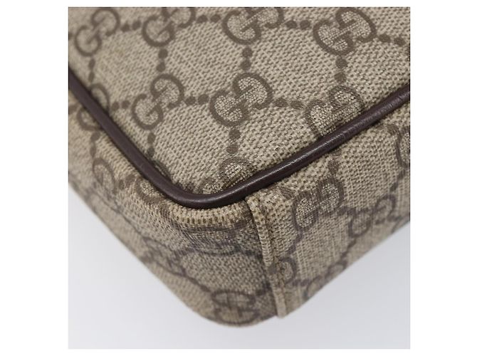 Borsa a tracolla GUCCI GG Supreme PVC Beige Silver 122754 Auth 207351A Argento - vista 16