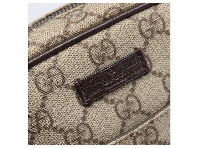 Borsa a tracolla GUCCI GG Supreme PVC Beige Silver 122754 Auth 207351A Argento - vista 19
