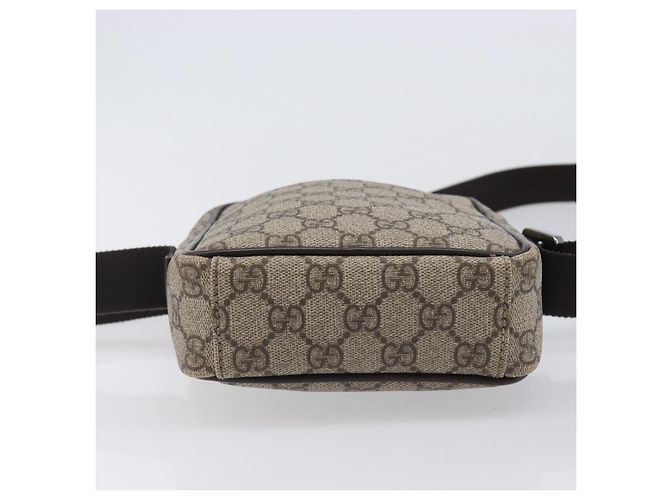 Borsa a tracolla GUCCI GG Supreme PVC Beige Silver 122754 Auth 207351A Argento - vista 5