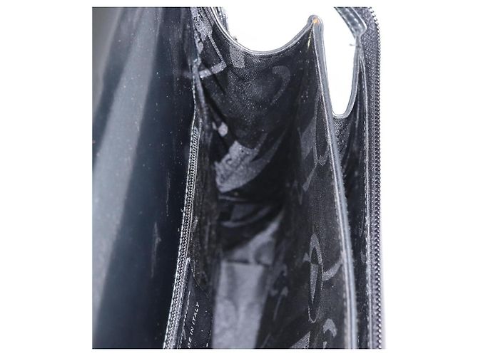 Borsa Salvatore Ferragamo Vernice 2way Gray Silver Auth ka6464A Marrone Argento - vista 22