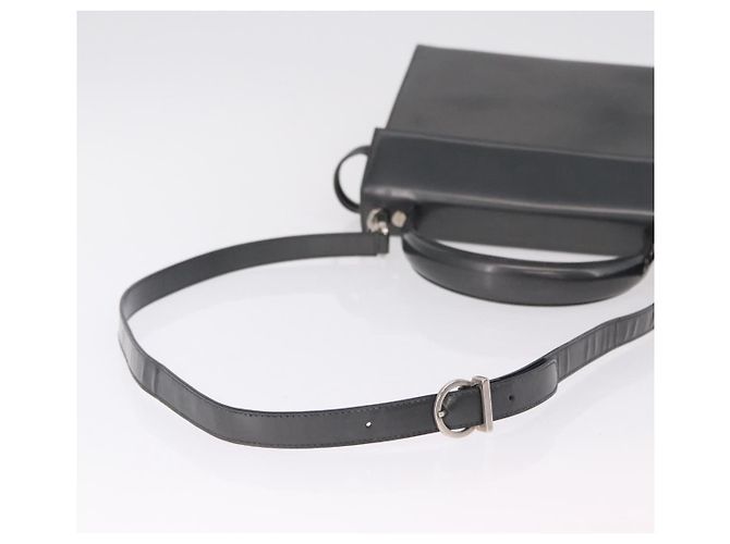 Borsa Salvatore Ferragamo Vernice 2way Gray Silver Auth ka6464A Marrone Argento - vista 8