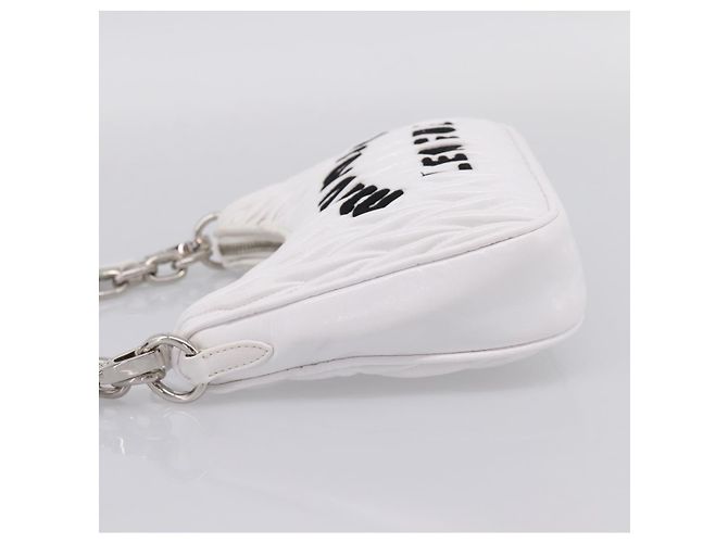 Sac à main Miu Miu en cuir 2way Blanc Argent Auth 167717SAM Argenté - vue 3
