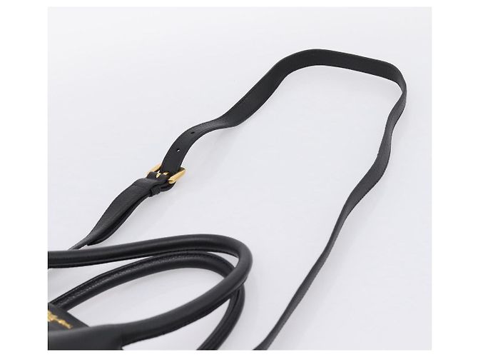 Bolso de mano PRADA de cuero 2way Negro Tono Dorado Auth 207702V - vista 14