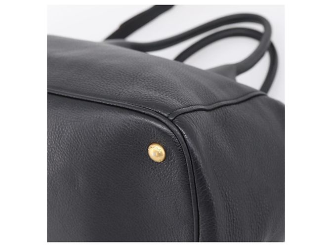 Bolso de mano PRADA de cuero 2way Negro Tono Dorado Auth 207702V - vista 15