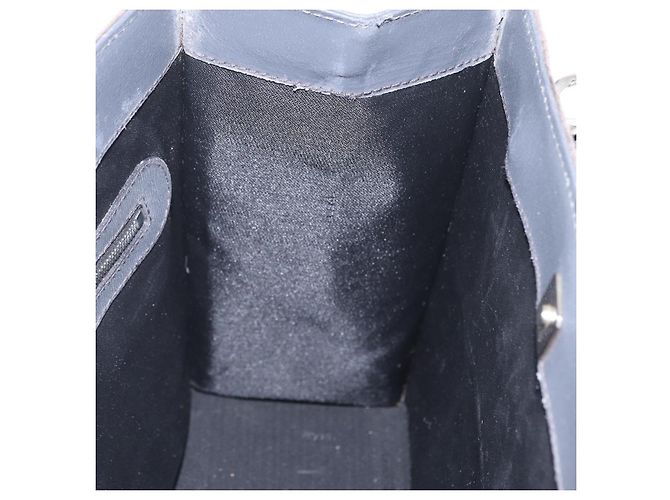 Sac à main FENDI Velor 2way Navy Silver Auth bs37478 Argenté Bleu Marine - vue 23