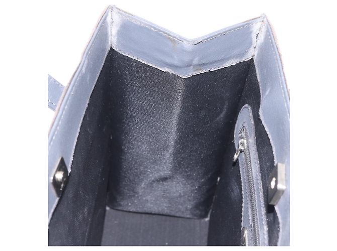 Sac à main FENDI Velor 2way Navy Silver Auth bs37478 Argenté Bleu Marine - vue 24