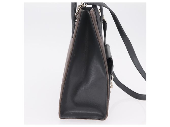 Sac à main FENDI Velor 2way Navy Silver Auth bs37478 Argenté Bleu Marine - vue 5