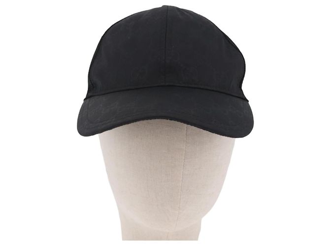 Cappello GUCCI GG Nylon Black Auth BA16150 Nero - vista 13
