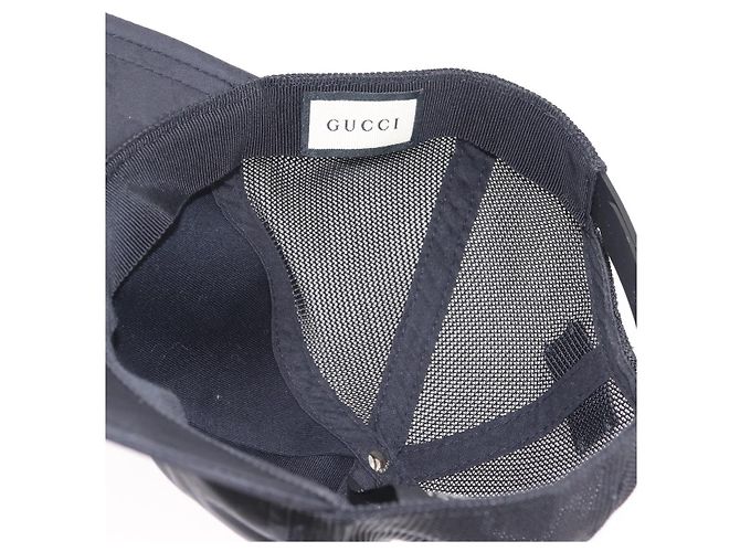 Cappello GUCCI GG Nylon Black Auth BA16150 Nero - vista 14