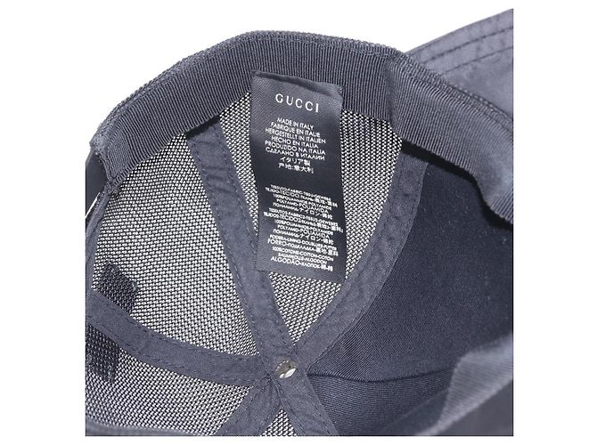 Cappello GUCCI GG Nylon Black Auth BA16150 Nero - vista 15