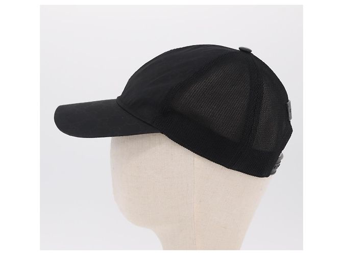 Cappello GUCCI GG Nylon Black Auth BA16150 Nero - vista 3