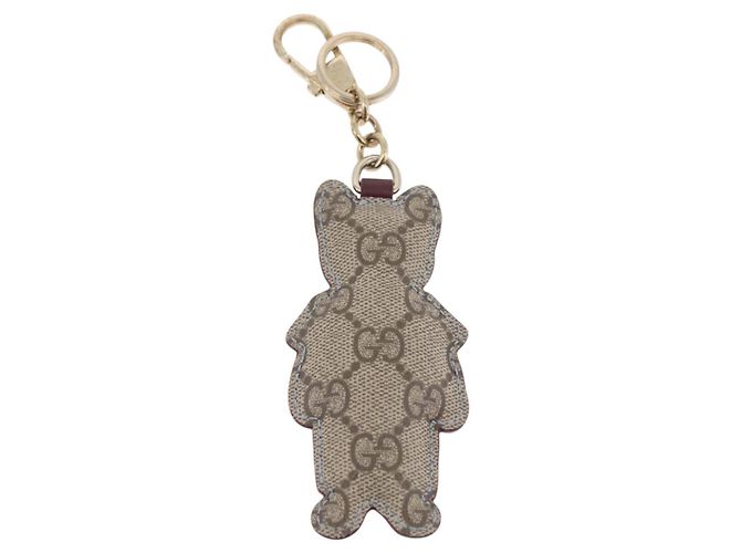 GUCCI Micro GG Supreme Yuko Higuchi Charm PVC Gray Gold Auth 204532M Braun Golden - Ansicht 3