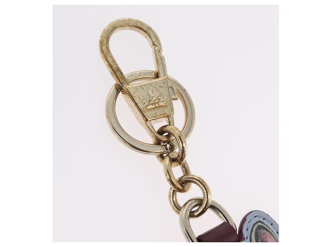 GUCCI Micro GG Supreme Yuko Higuchi Charm PVC Gray Gold Auth 204532M Braun Golden - Ansicht 5