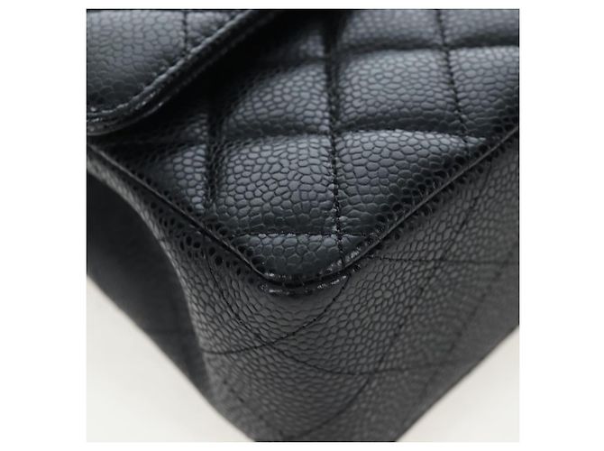 Borsa a tracolla CHANEL Chain Matelasse 25 Pelle Caviar Nero Oro CC Auth BA16029SV D'oro - vista 15