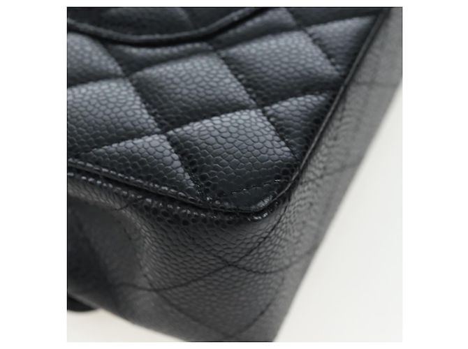 Borsa a tracolla CHANEL Chain Matelasse 25 Pelle Caviar Nero Oro CC Auth BA16029SV D'oro - vista 17