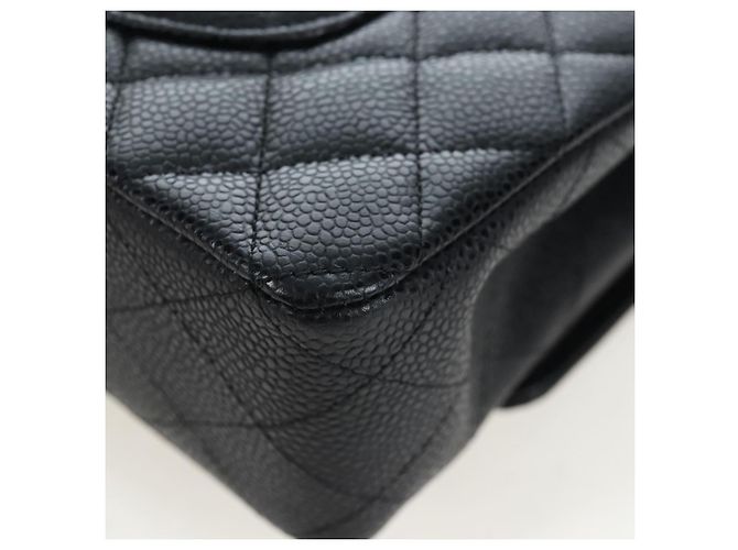 Borsa a tracolla CHANEL Chain Matelasse 25 Pelle Caviar Nero Oro CC Auth BA16029SV D'oro - vista 18