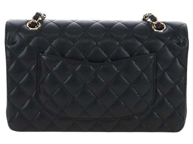 Borsa a tracolla CHANEL Chain Matelasse 25 Pelle Caviar Nero Oro CC Auth BA16029SV D'oro - vista 2