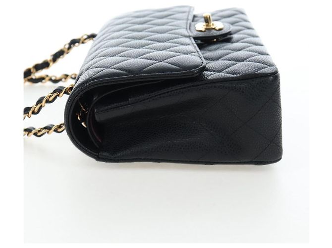 Borsa a tracolla CHANEL Chain Matelasse 25 Pelle Caviar Nero Oro CC Auth BA16029SV D'oro - vista 3