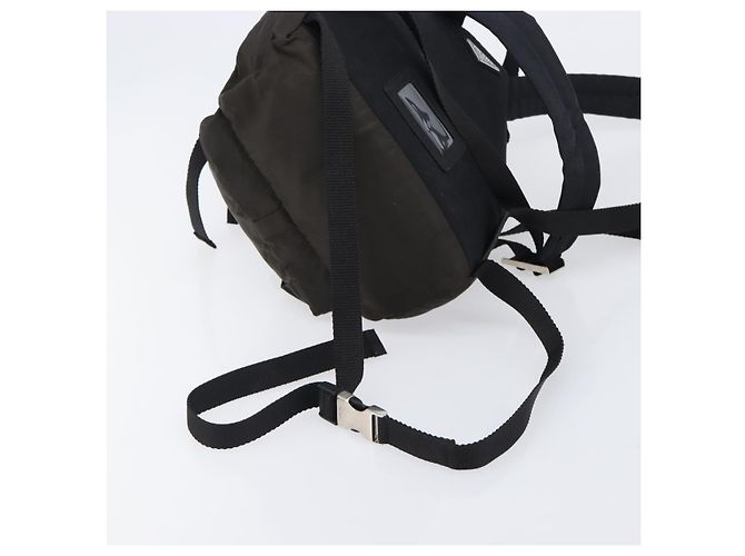PRADA Rucksack Nylon Khaki Silver Auth ar14290 Silber - Ansicht 14