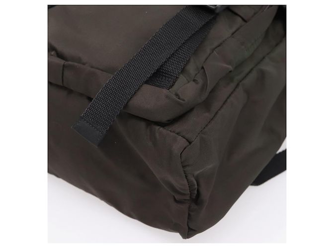 PRADA Rucksack Nylon Khaki Silver Auth ar14290 Silber - Ansicht 17