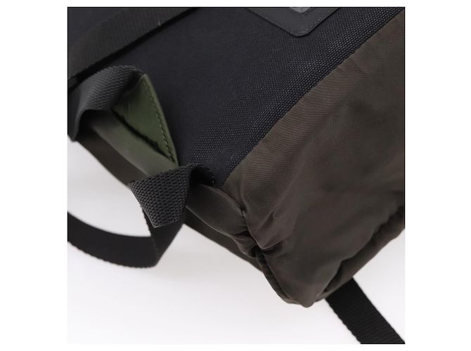 PRADA Rucksack Nylon Khaki Silver Auth ar14290 Silber - Ansicht 19