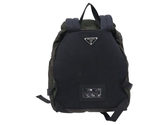 PRADA Rucksack Nylon Khaki Silver Auth ar14290 Silber - Ansicht 2