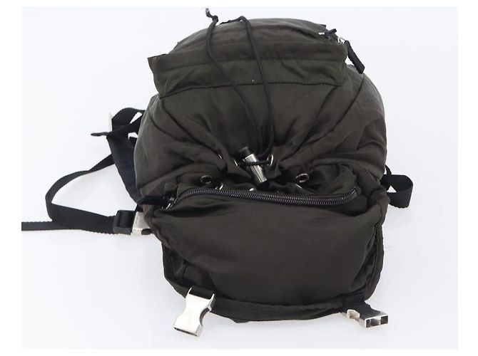 PRADA Rucksack Nylon Khaki Silver Auth ar14290 Silber - Ansicht 21