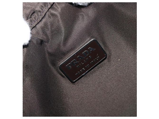 PRADA Rucksack Nylon Khaki Silver Auth ar14290 Silber - Ansicht 23