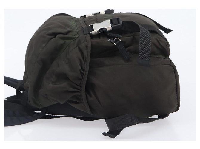 PRADA Rucksack Nylon Khaki Silver Auth ar14290 Silber - Ansicht 4