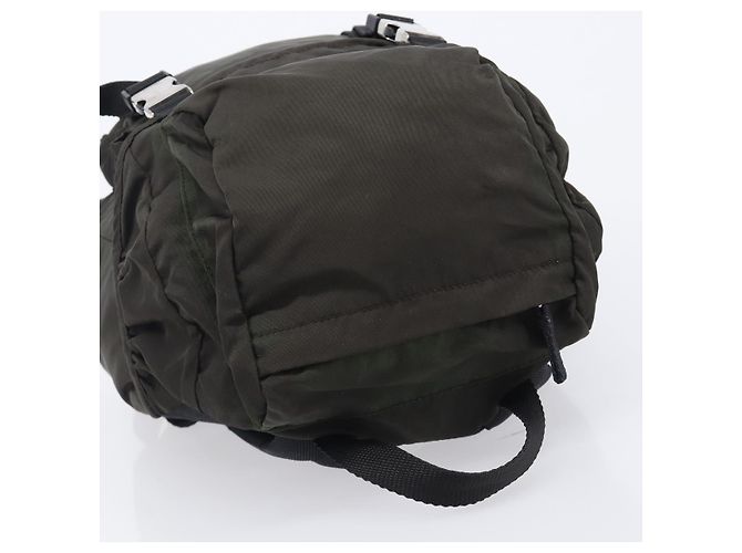 PRADA Rucksack Nylon Khaki Silver Auth ar14290 Silber - Ansicht 5