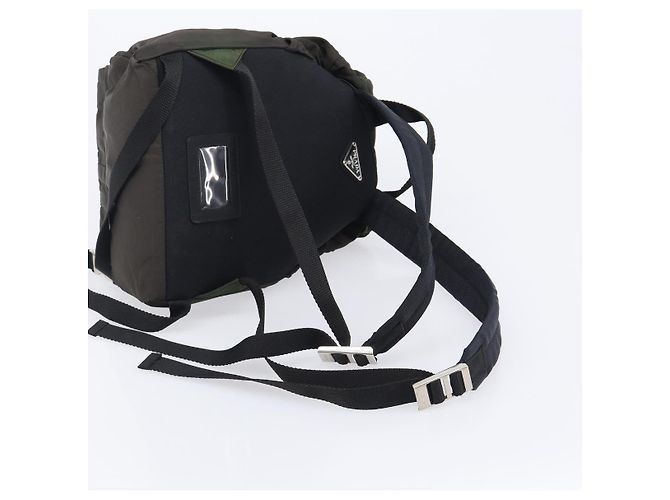 PRADA Rucksack Nylon Khaki Silver Auth ar14290 Silber - Ansicht 8