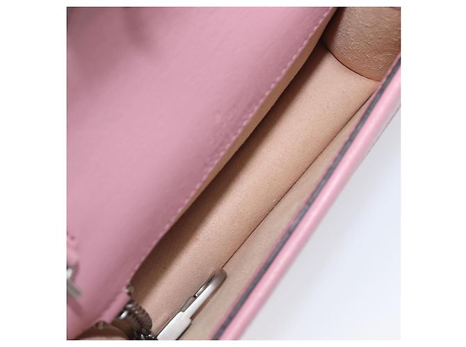 Borsa a tracolla con catena GUCCI Dionysus Pelle Rosa Argento 476432 Auth 207694SAM - vista 10