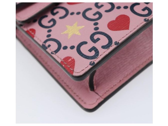 Borsa a tracolla con catena GUCCI Dionysus Pelle Rosa Argento 476432 Auth 207694SAM - vista 16